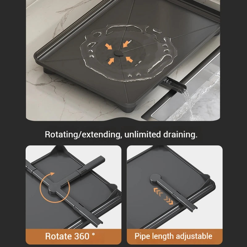DRAINING Adjustable Stainless Steel Dish Rack