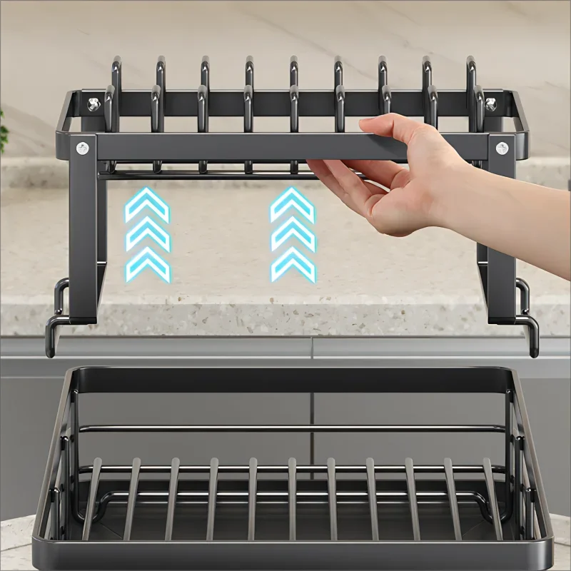 DRAINING Adjustable Stainless Steel Dish Rack