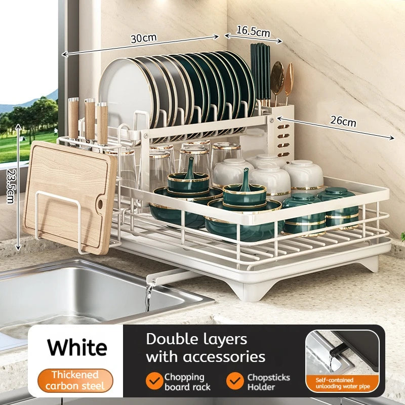 DRAINING Adjustable Stainless Steel Dish Rack