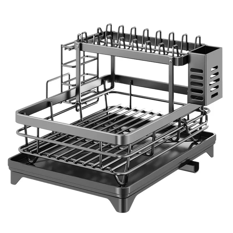 DRAINING Adjustable Stainless Steel Dish Rack